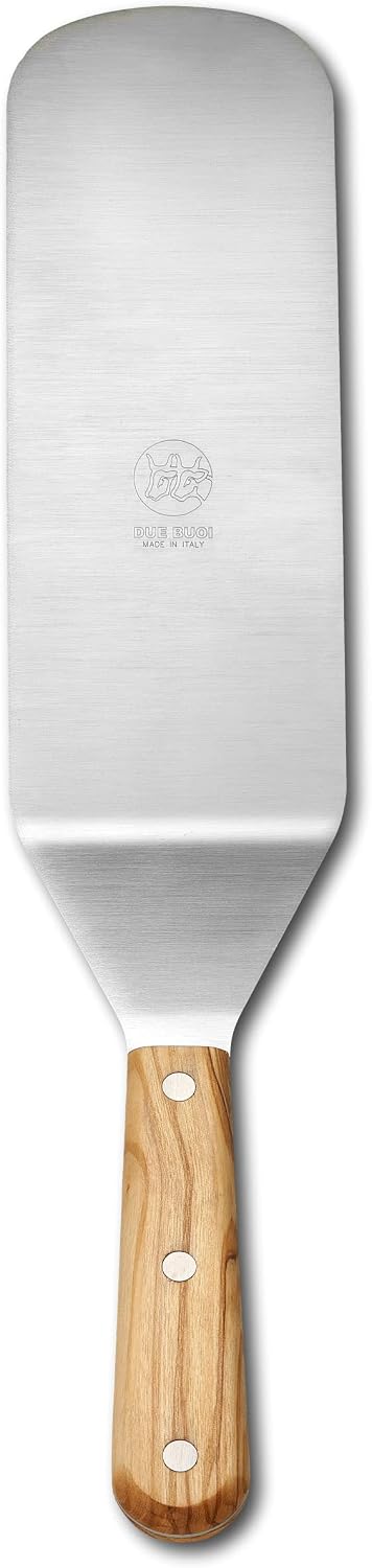 DUE BUOI | Set of 6 EXTRA Stainless Steel Spatulas - Olive Wood Handle