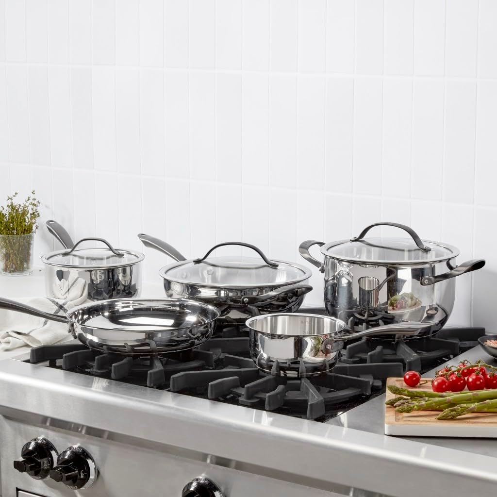 Cuisinart RADIANT PRO 8-Piece Stainless with Brushed Titanium Finish Cookware Set