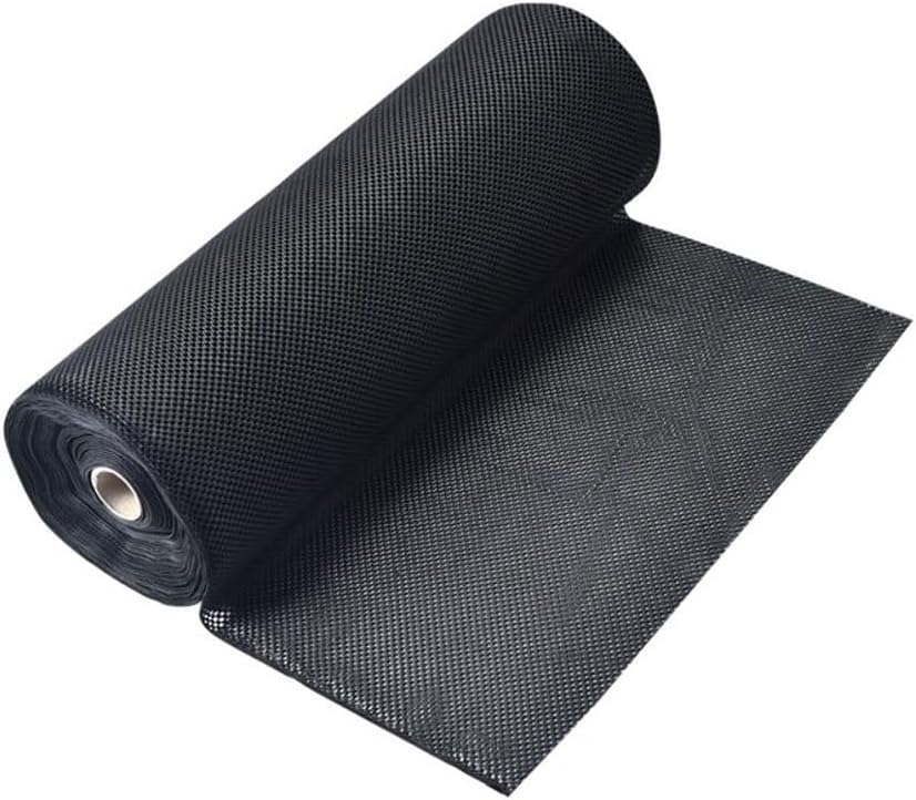 GZHERVICES Shelf Liner, Multi-Purpose Anti Slip/Non-Slip Carpet Rug Mat Non-Adhesive Drawer Liners Waterproof Shelf Cabinet Liner for Car Pantry (Color : Black, Size : 0.6x15m)