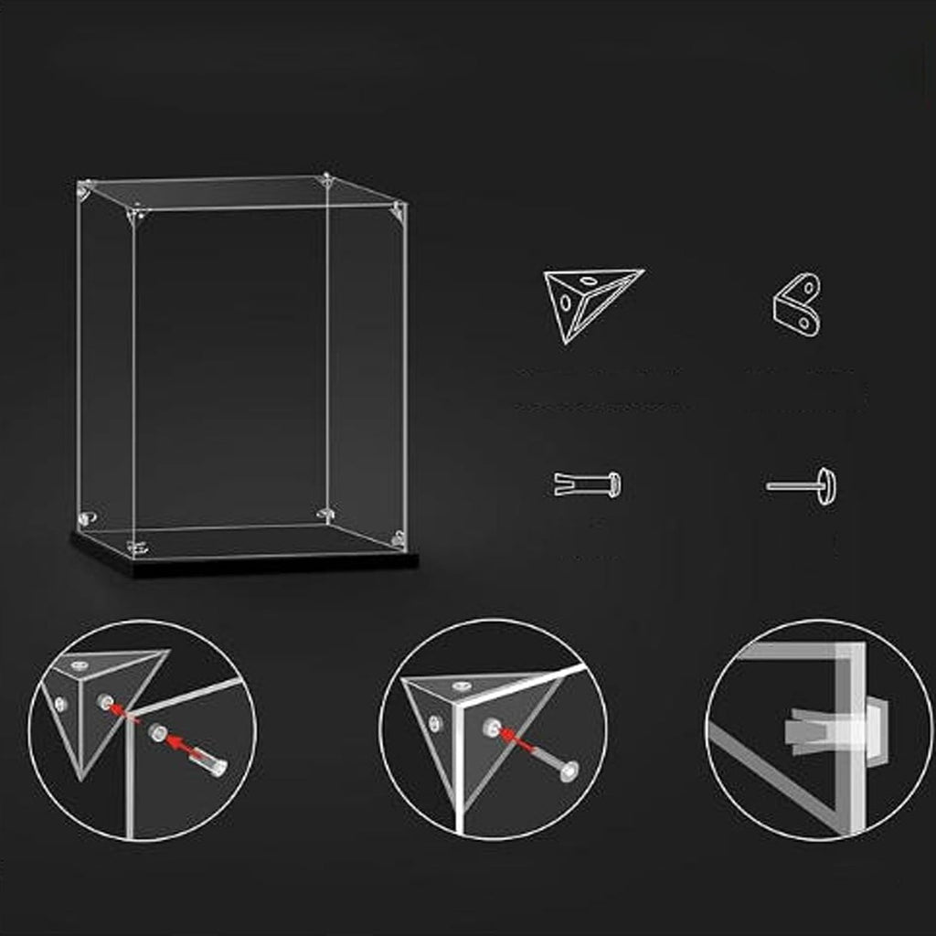Acrylic Display Case,for Lego 21351 The Nightmare Before Christmas Model, Transparent dustproof Storage Box, Compatible with Lego 21351.(Model Not Included) (2mm-B Back Spray)