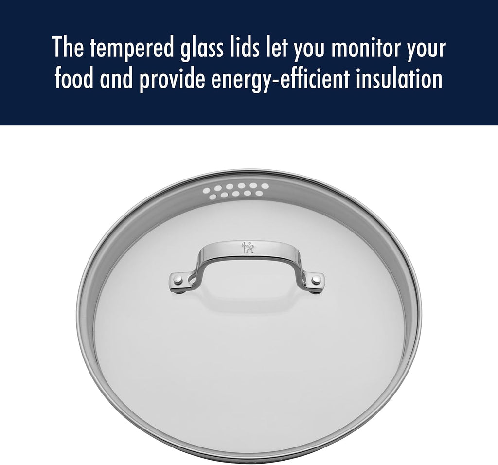 HENCKELS Clad H3 10-pc Induction Pot and Pan Set, Stainless Steel, Durable and Easy to clean