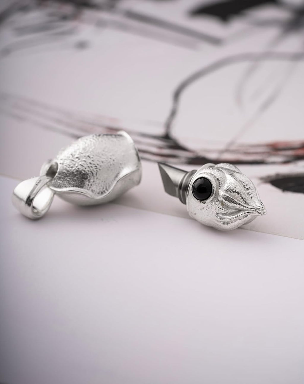 COPPERTIST.WU Cuttlefish Box Opener Pendant Necklace Cute Box Cutter Dangle Charm Squid Jewelry Gift for Men Women (Chain not included)