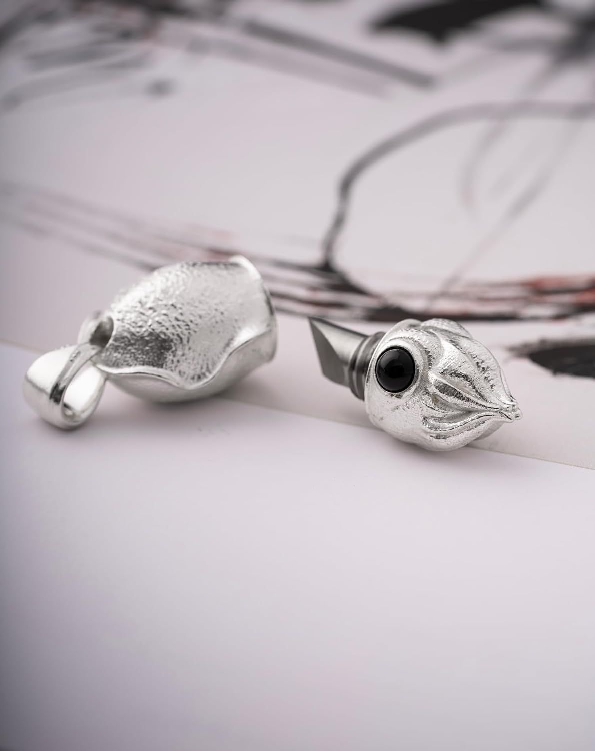 COPPERTIST.WU Cuttlefish Box Opener Pendant Necklace Cute Box Cutter Dangle Charm Squid Jewelry Gift for Men Women (Chain not included)
