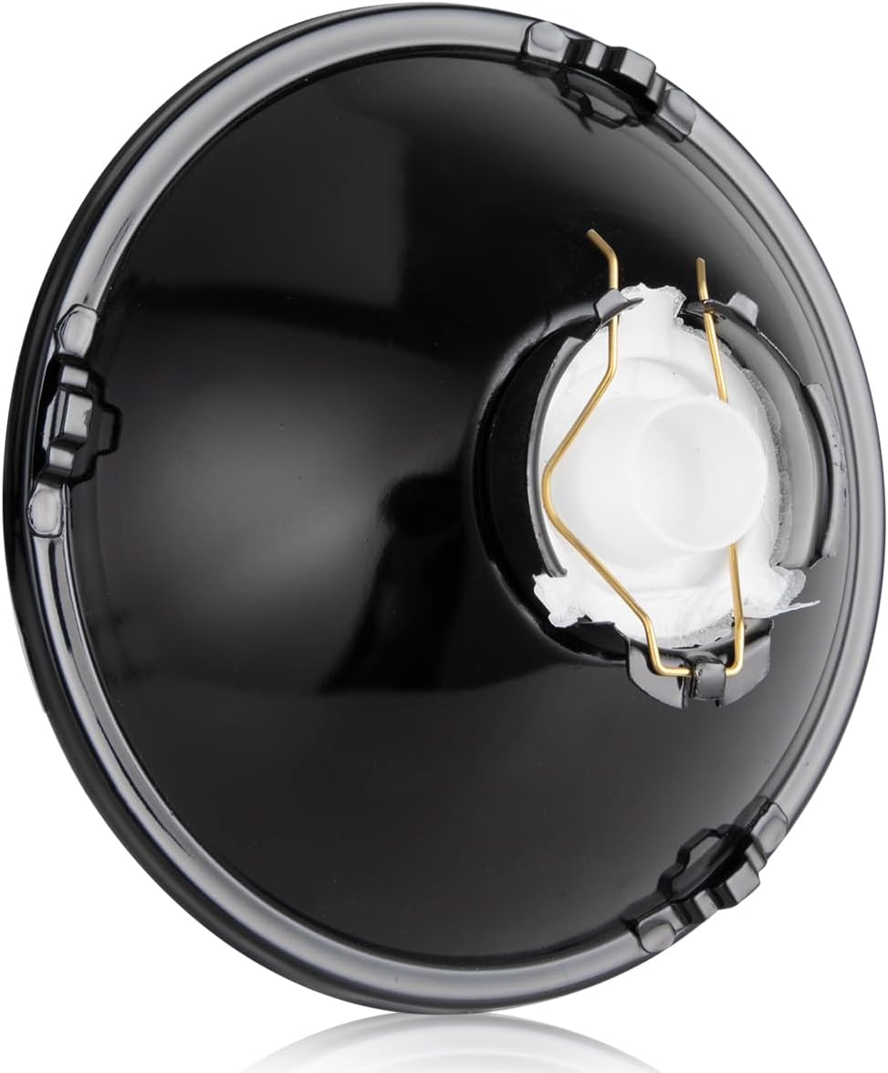 5.75' Round Sealed Beam Headlight Replacement with H4 LED Bulbs, Fits H5001 H5006 H5506 H5010, Hi/Lo Beam Reflector Housing for Select Chevy Ford Peterbilt Models, 4 Pack