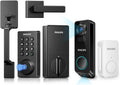 Philips Security Video Doorbell Camera Bundle with Wi-Fi Smart Door Lock