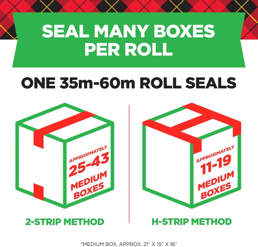 Scotch Tough Grip Moving Packing Tape, Clear, Moving Tape that Secures Boxes up to 80 Pounds, 1.88 in. x 43.7 yd.| (Pack of 6)
