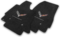 Fits C7 Corvette Stingray Floor Mats- Flags with Stingray Script: Black