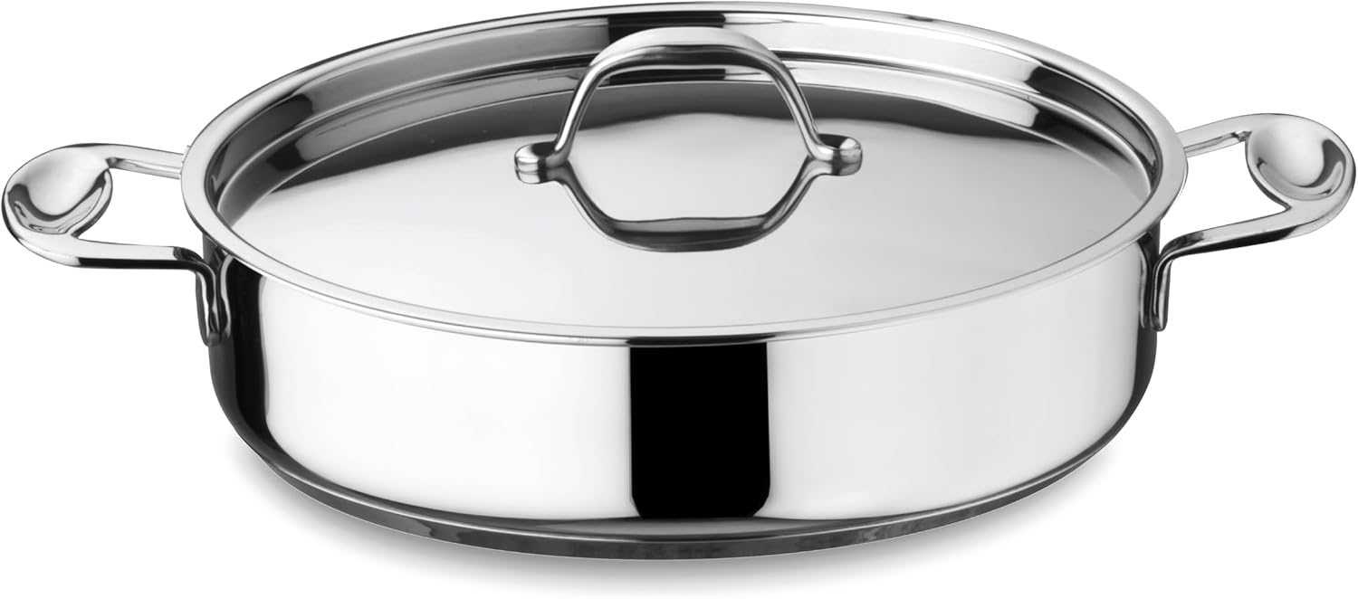 MEPRA stir-fry-pans Glamour Stone Casserole with Handle, 26cm, Stainless Steel