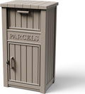 Outdoor Package Delivery Boxes, Lockable Anti-Theft Waterproof Delivery Boxes for Outdoor Use, Package Drop Box for for Porch, Curbside, House Storage, Khaki