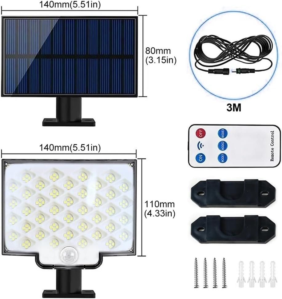 LED Solar Light Split Wall Lamp Waterproof Outdoor Wall Emergency Street Security Solar Motion Lamp for Garden Decor(2pcs)