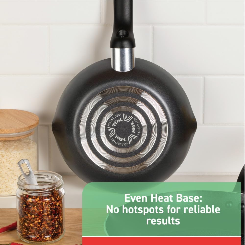 T-fal Specialty Nonstick Fry Pan Set 3 Piece, 8, 9.5, 11 Inch, Oven Broiler Safe 350F, Cookware, Pots and Pans Set Non Stick, Kitchen Frying Pans, Skillets, Durable, Dishwasher, Black