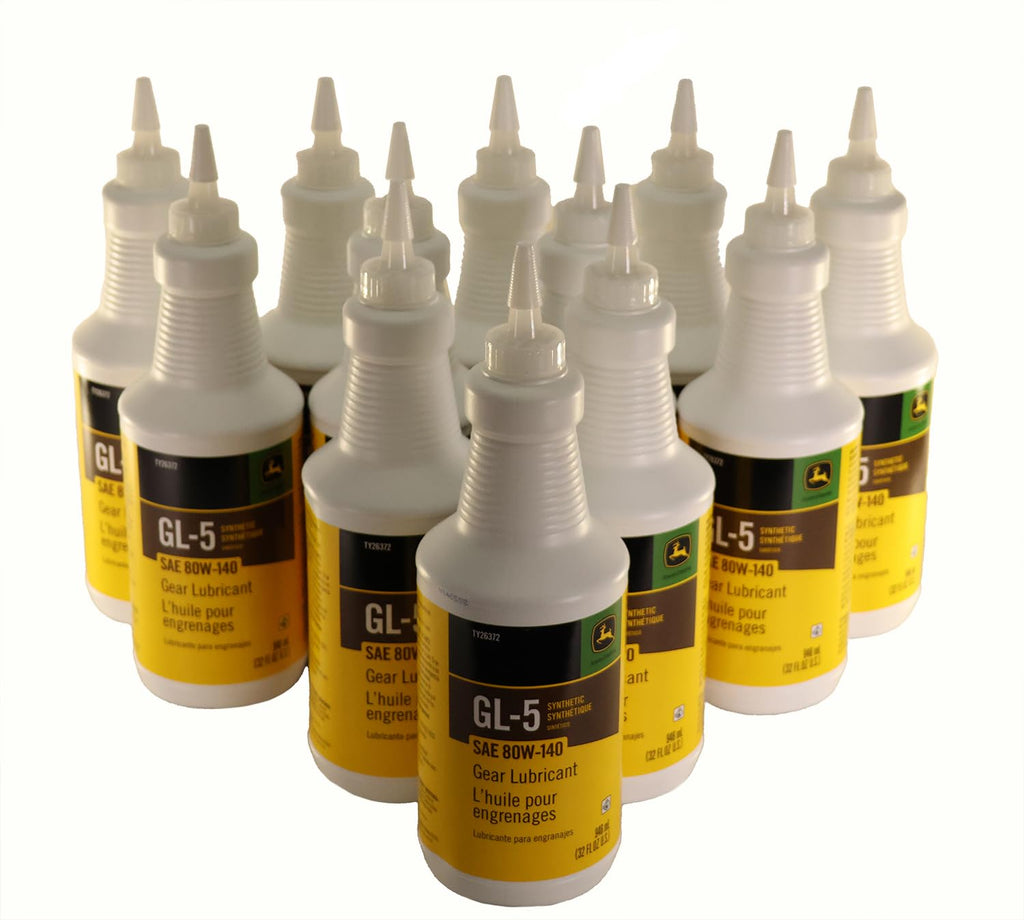 John Deere Original Equipment (12 Pack) GL-5 Synthetic SAE 80W-140 Gear Lubricant - TY26372