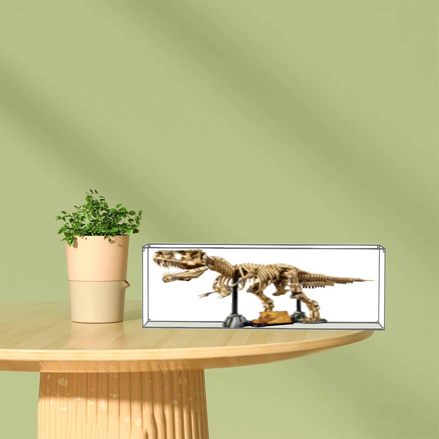 Acrylic Display Case for Lego 76968 Dinosaur Fossils: Tyrannosaurus rex 75978 Can Be Installed on The Wall Photo Frame 43.31Lx9.84Wx13.78H inch(110x25x35 cm)(NOT Included The Model)