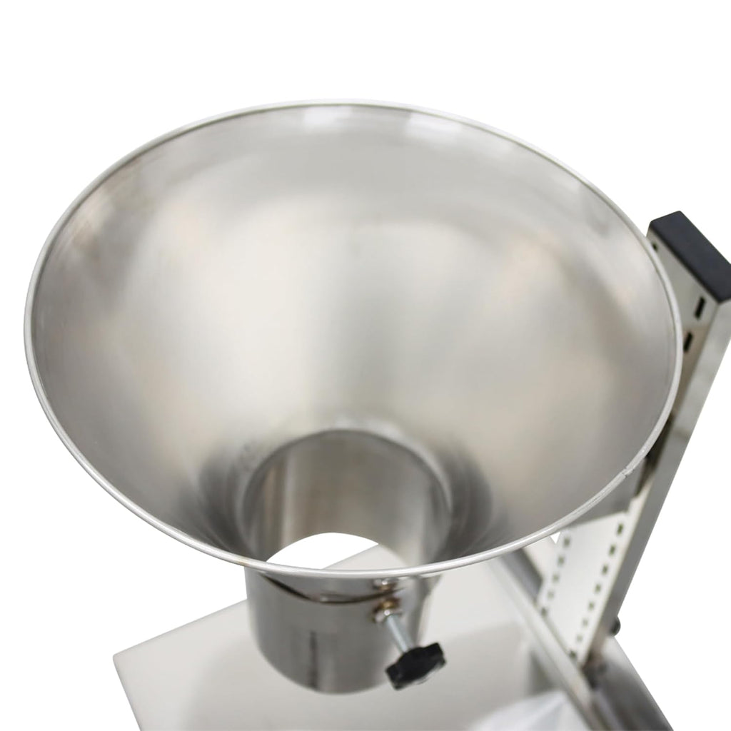 3.1inch Stainless Steel Feeding Hopper with Support Stand Manual Filling Package Funnel for Filling Powder Paste Liquid Granule