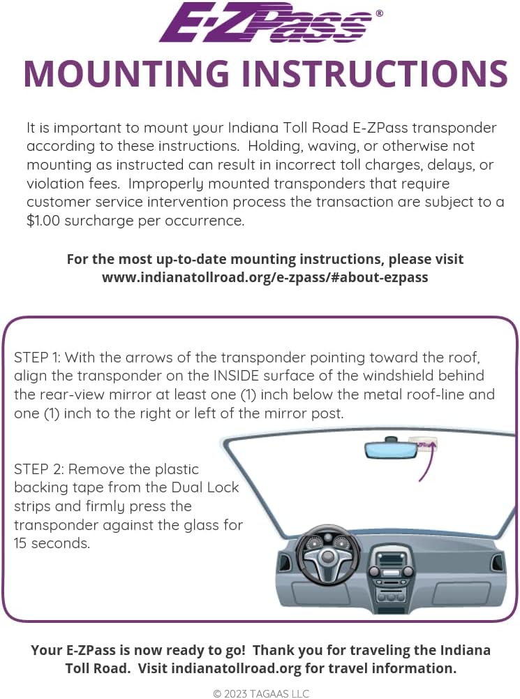 E-ZPass Transponder - Indiana Toll Road (ITRCC) (3-Pack)