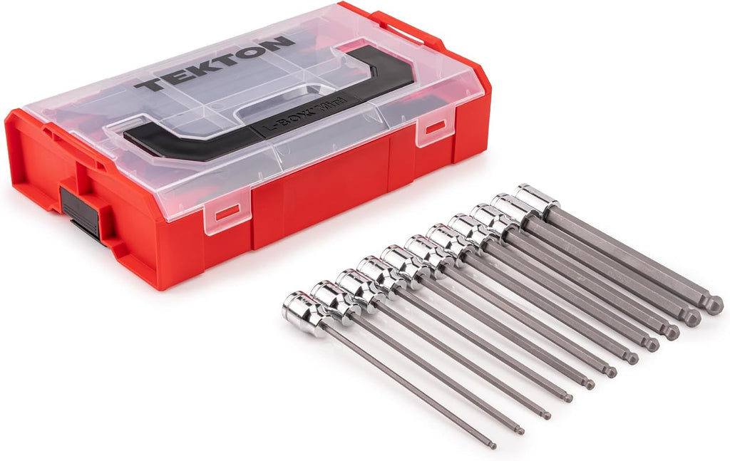 TEKTON 3/8 Inch Drive Long Bit Socket Set with Mini Stacking Tool Boxes (56-Piece) | SHB91706