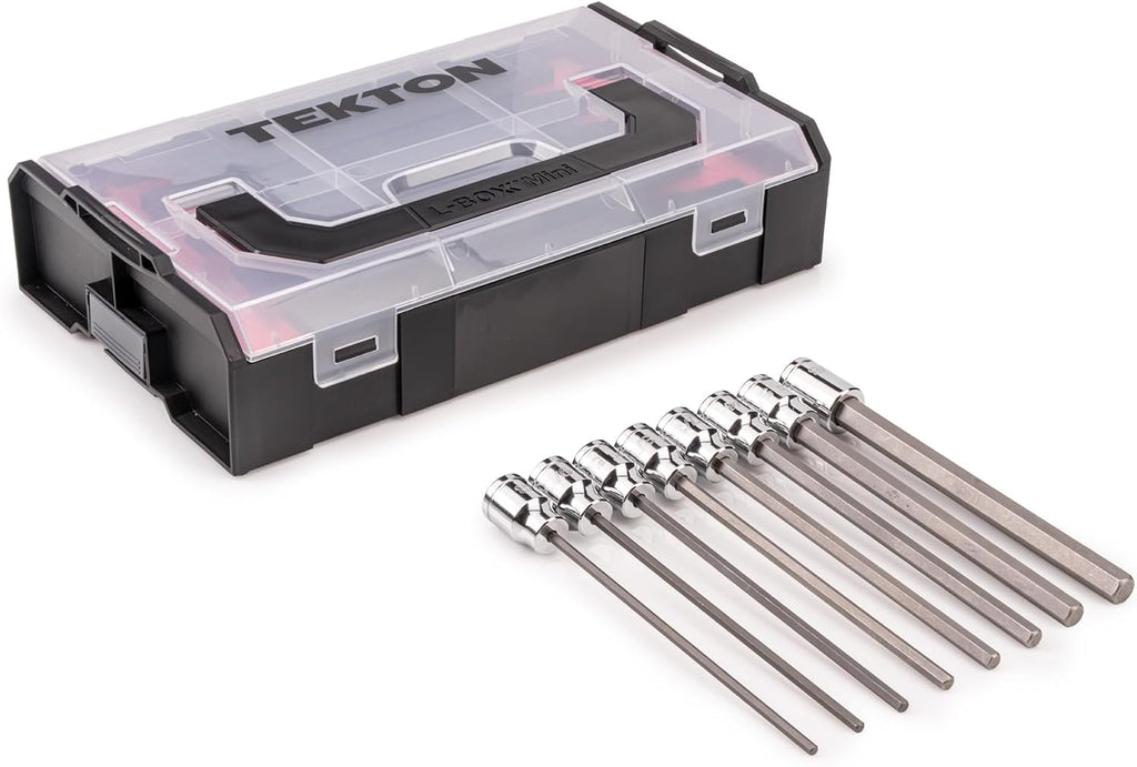 TEKTON 3/8 Inch Drive Long Bit Socket Set with Mini Stacking Tool Boxes (56-Piece) | SHB91706