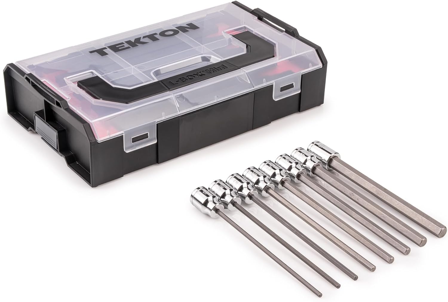 TEKTON 3/8 Inch Drive Long Bit Socket Set with Mini Stacking Tool Boxes (56-Piece) | SHB91706