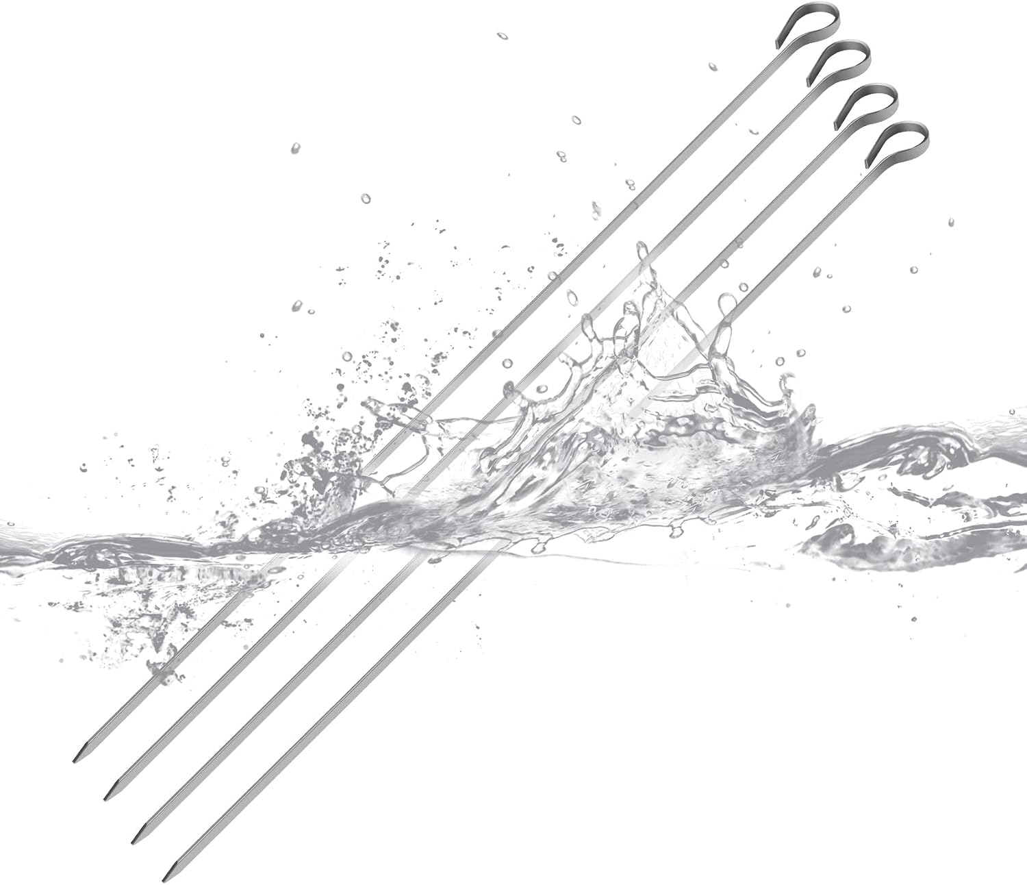 only fire Shish Kabob Set with Stainless Steel Ring, Automatic Skewers Turner for Weber 22' Kettle and Other Similar Kettle Grills