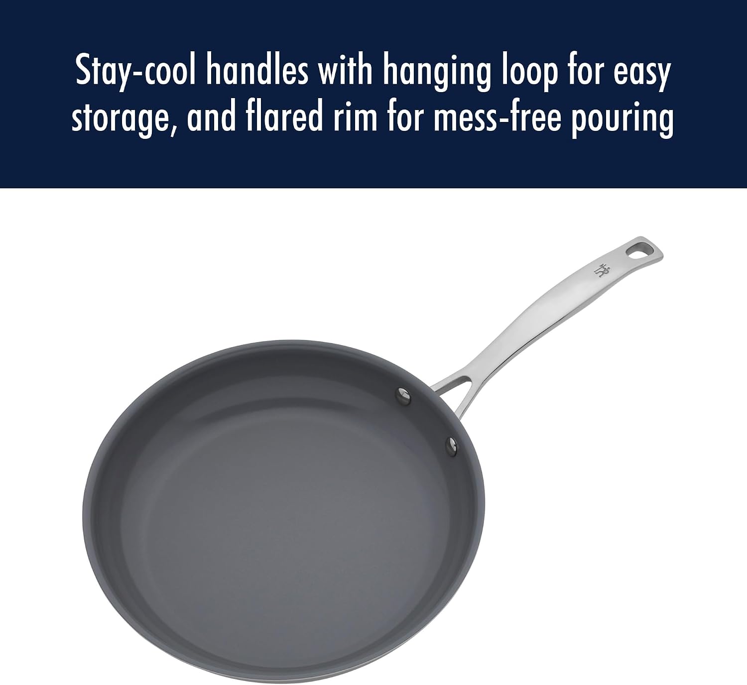 HENCKELS Clad H3 10-pc Induction Ceramic Nonstick Pot and Pan Set, Stainless Steel, Durable and Easy to clean