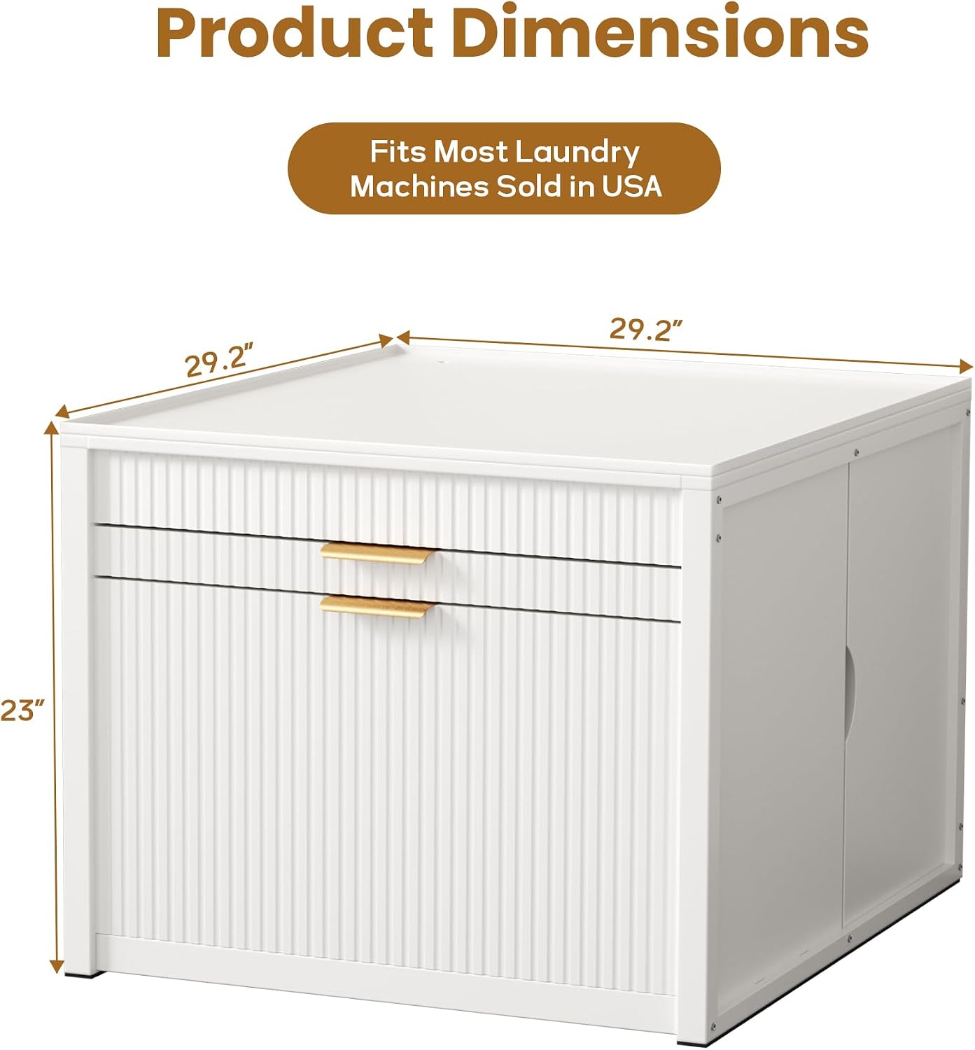 DTK Laundry Workstation Washer Dryer Pedestal with Pull-Out Laundry Basket Shelf,Washer and Dryer Stand with Storage Drawer,Waterproof Steel Top&Anti-Slip Base Fits Most Washing Machines and Dryers