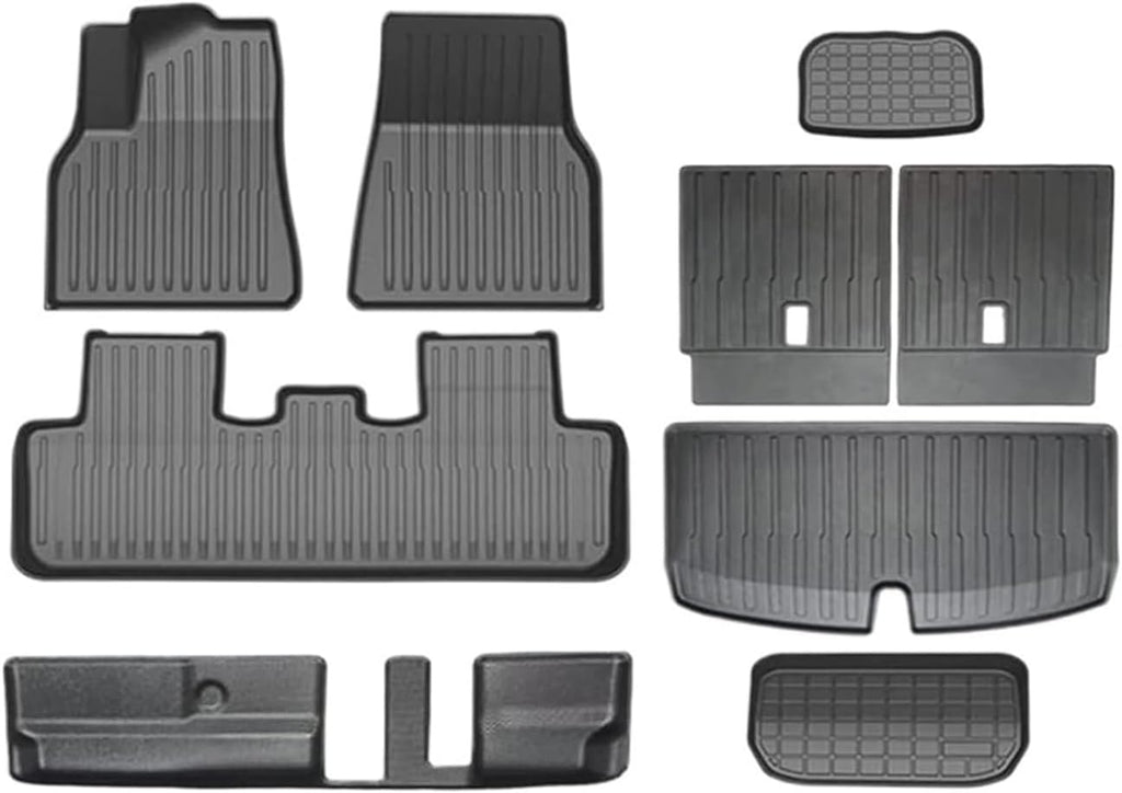 Compatible with Tesla Model Y 7 Seater and Model Y 5 Seat All Weather TPE Waterproof Anti-Slip Floor Mat Cargo Liner 2020-2023 Accessories(Y-5-Seat FL-3-LHD)