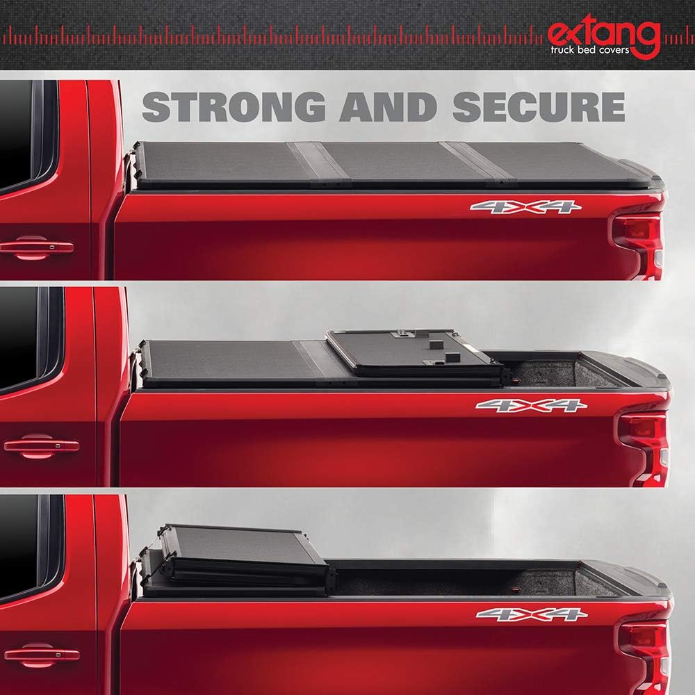 RealTruck Extang Solid Fold 2.0 Toolbox Hard Folding Truck Bed Tonneau Cover | 84653 | Fits 2020-2026 Chevy/GMC Silverado/Sierra, 2020 2500/3500HD (w/o Factory Side Storage Box) 6' 10' Bed (82.2')