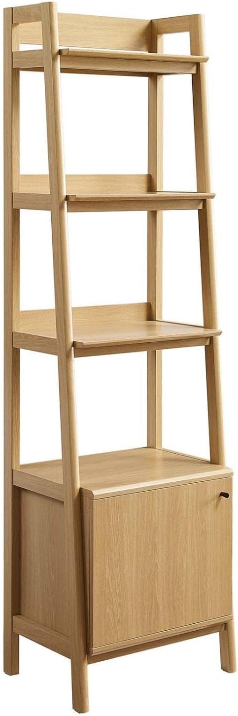 Modway 21' Bookshelf Display Case in Oak