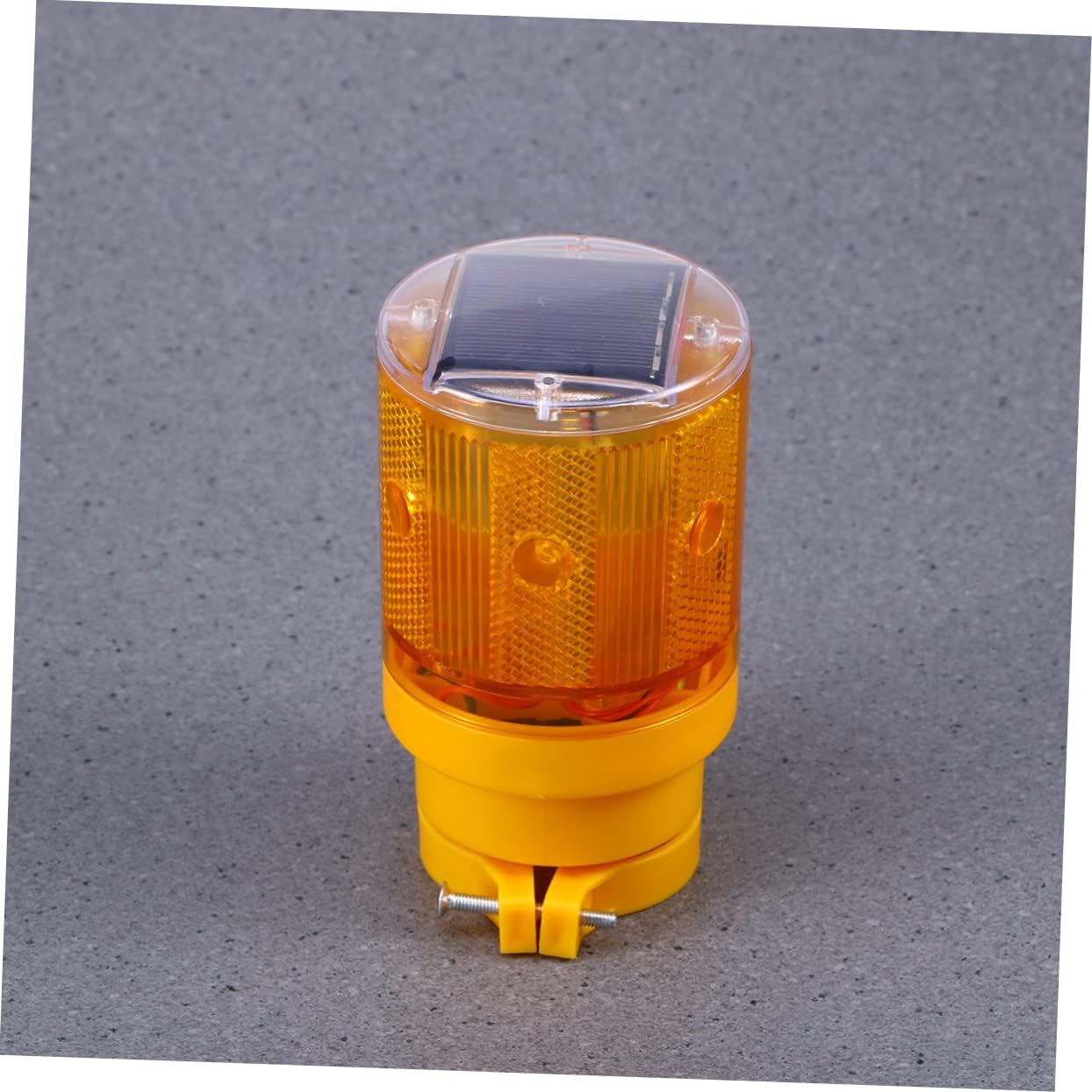 OUNONA 10pcs Solar Traffic Light Flashing Barricade Emergency Strobe Road Construction Beacon Lamp Orange Led for Vehicles Solar-powered Easy Installation