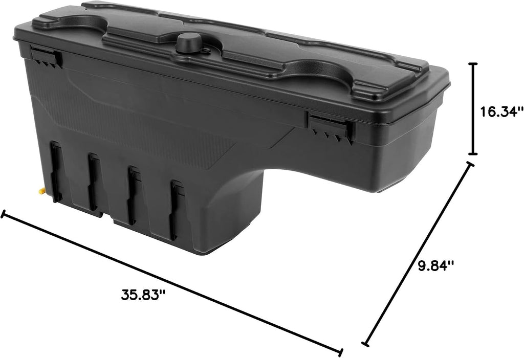 SCITOO Truck Bed Tool Box for Ford F-150 2015-2018 2020-2022 Left Driver Side,Multi-Compartment Dividers Organized Storage,Heavy Duty & No-Drill Installation