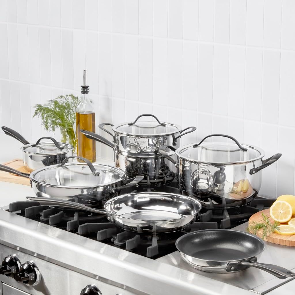 Cuisinart RADIANT PRO 11-Piece Stainless with Brushed Titanium Finish Cookware Set