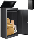 Package Delivery Boxes for Outside, 20.5 * 23.6 * 46.5IN Ultra Large Mailbox for Parcel, Automobile Steel Parcel Mailbox, Waterproof Anti-Theft Parcel Drop Box for Home Business, Black