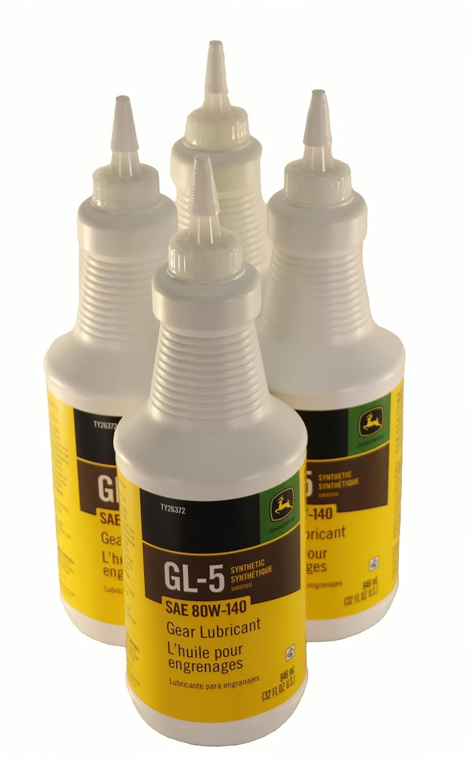 John Deere Original Equipment (4 Pack) GL-5 Synthetic SAE 80W-140 Gear Lubricant - TY26372