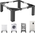 Heavy-Duty All Steel Universal Laundry Pedestal 16' Height , Full size Washing Machine Stand Adjustable Dryer Stand , Suitable for all Washer and Dryer Pedestal（Black）