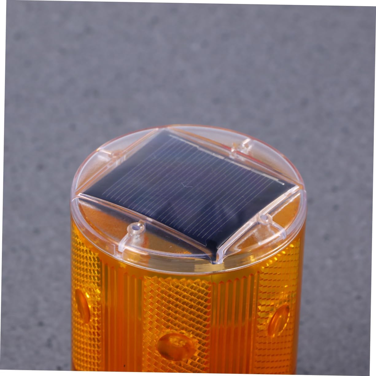 OUNONA 10pcs Solar Traffic Light Flashing Barricade Emergency Strobe Road Construction Beacon Lamp Orange Led for Vehicles Solar-powered Easy Installation