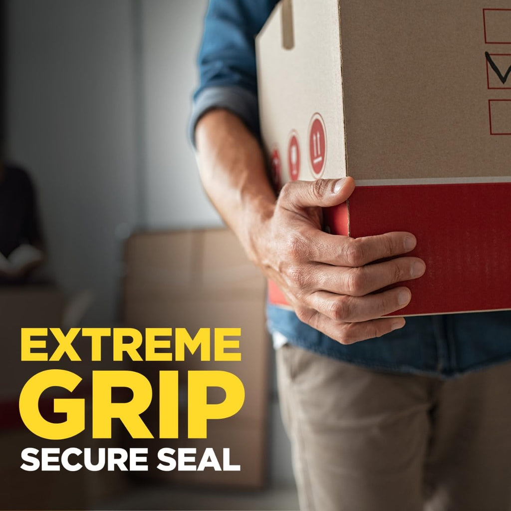 Scotch Box Lock Packing Tape,Clear,Extreme Grip Box Packaging Tape for Shipping and Mailing,1.88 in. x 22.2 yd.,6 Rolls with Dispensers,(Pack of 6)