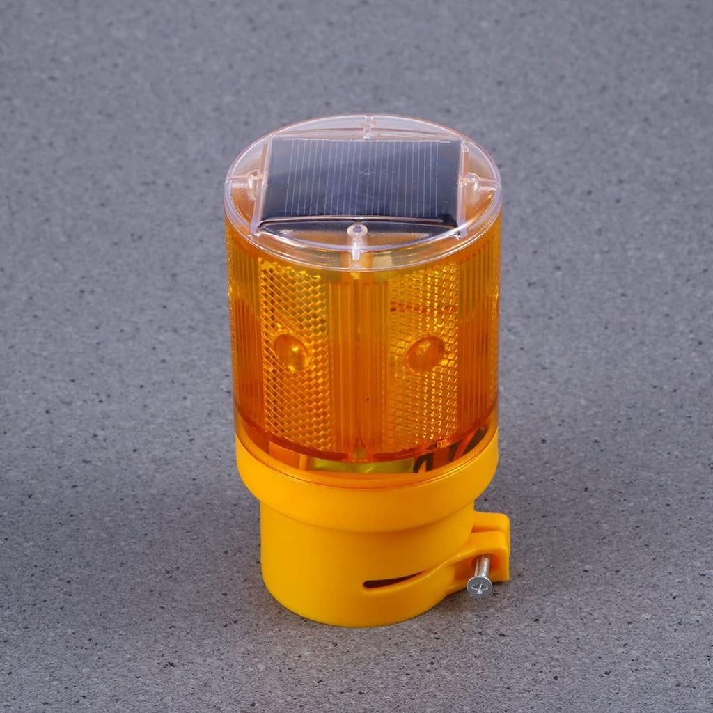ULTECHNOVO 10pcs Solar Led Light Flashing Traffic Beacon for Road Construction Emergency Strobe Lamp Safety Device Orange