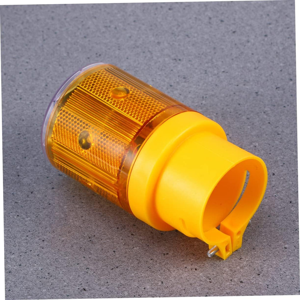 Zerodeko 10pcs Solar Light Strobe Beacon Lamp for Traffic Safety Road Construction and Emergency Use Orange