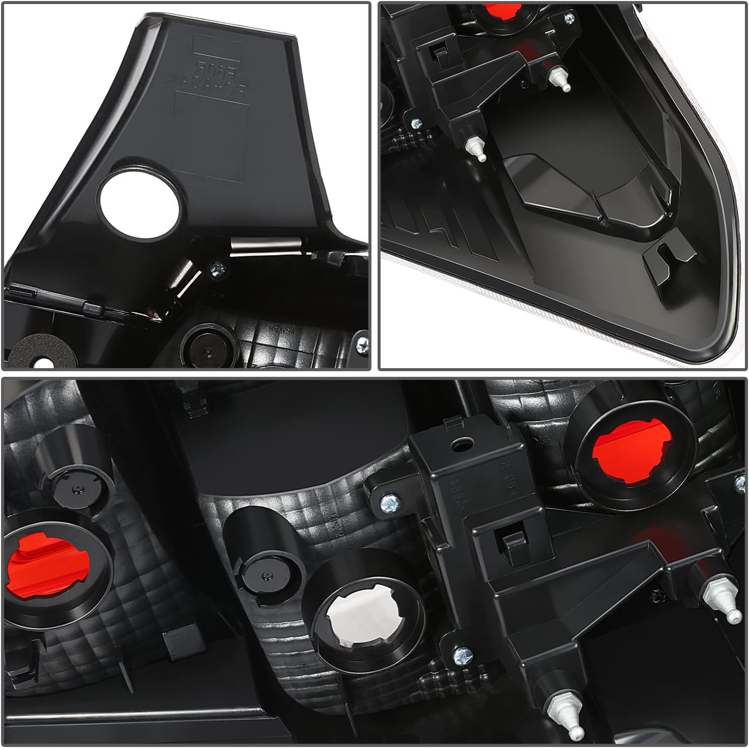 DNA MOTORING Left OE Style Tail Light Compatible with 14-16 Subaru Forester, Red/Clear Lens, OEM-TL-002-L