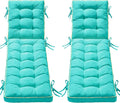 2 Pack 72x21 Inch Folding Chaise Lounge Cushion Quick Dry - Outdoor Sun Lounger Seat Pad with Shredded Foam for Patio Furniture, Deck Chairs, Poolside (Aqua Blue, 72 INCH × 21 INCH-2 Pack)