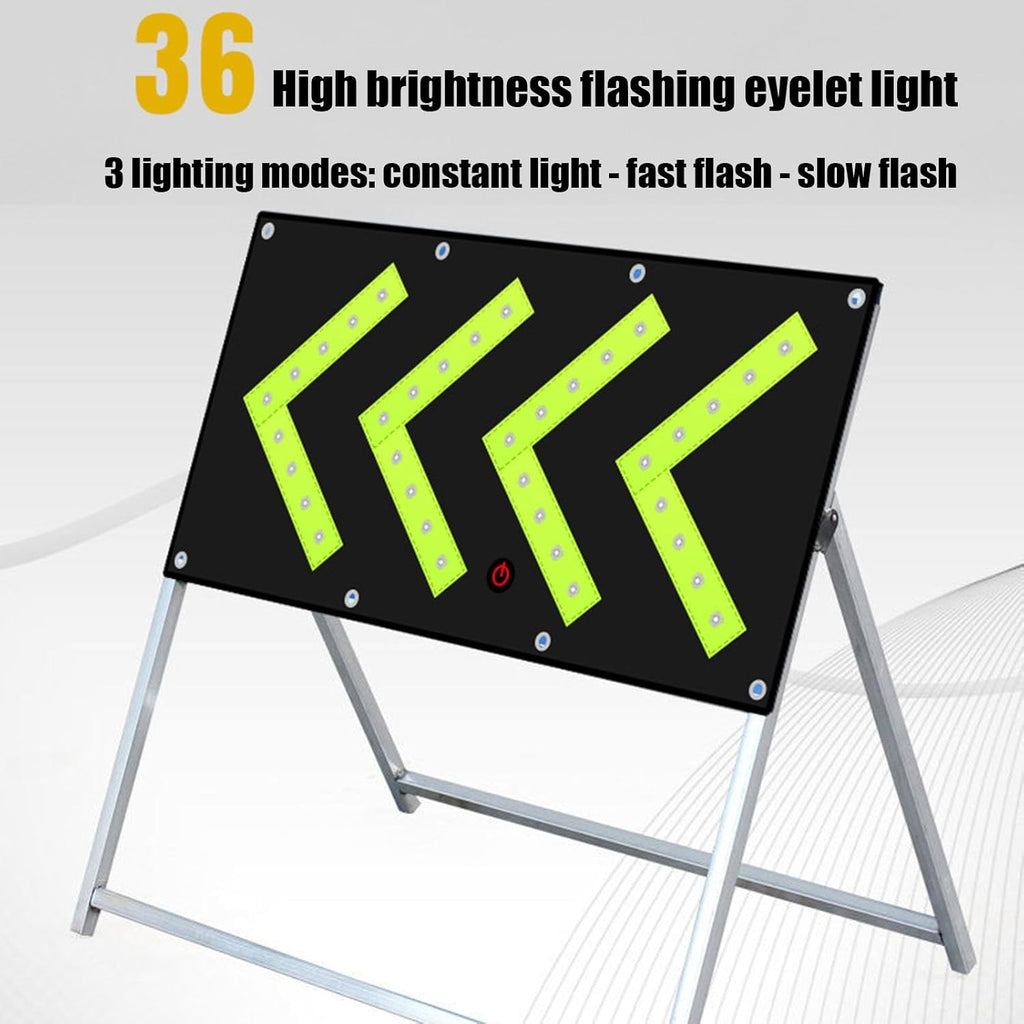 LED Magnetic Traffic Guide Light, Solar Traffic Safety Arrow Sign Signal Emergency Road Warning Light(Solar Energy)