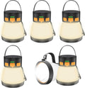 6 Pack LED Camping Lantern, 1500 Lumens Camping Lantern Rechargeable with Solar Panel Charging, Waterproof, 8 Light Modes, 7500mAh, Camping Flashlight for Hurricane Emergency, Outdoor