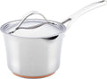 Anolon 77448 Nouvelle Stainless Steel Sauce Pan/Saucepan with Straining and Lid, 3.5 Quart, Silver