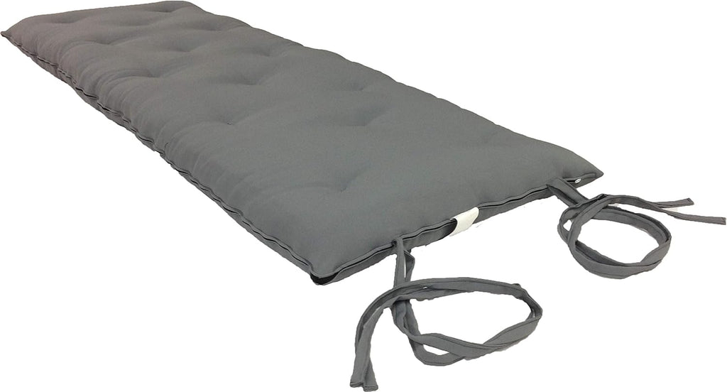 D&D Futon Furniture Traditional Japanese Floor Rolling Futon Mattress, Cotton Battings/Foam/Polyester Battings, Shikifuton (Gray, 80 x 72 x 3 in Thick King Size)
