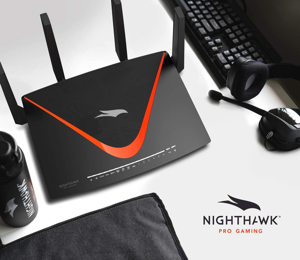 NETGEAR Nighthawk Pro Gaming XR700 WiFi Router with 6 Ethernet Ports and Wireless speeds up to 7.2 Gbps, AD7200, Optimized for The Lowest ping