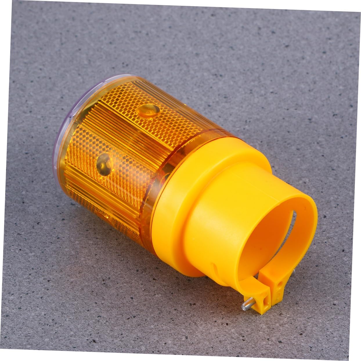 OUNONA 10pcs Solar Traffic Light Flashing Barricade Emergency Strobe Road Construction Beacon Lamp Orange Led for Vehicles Solar-powered Easy Installation