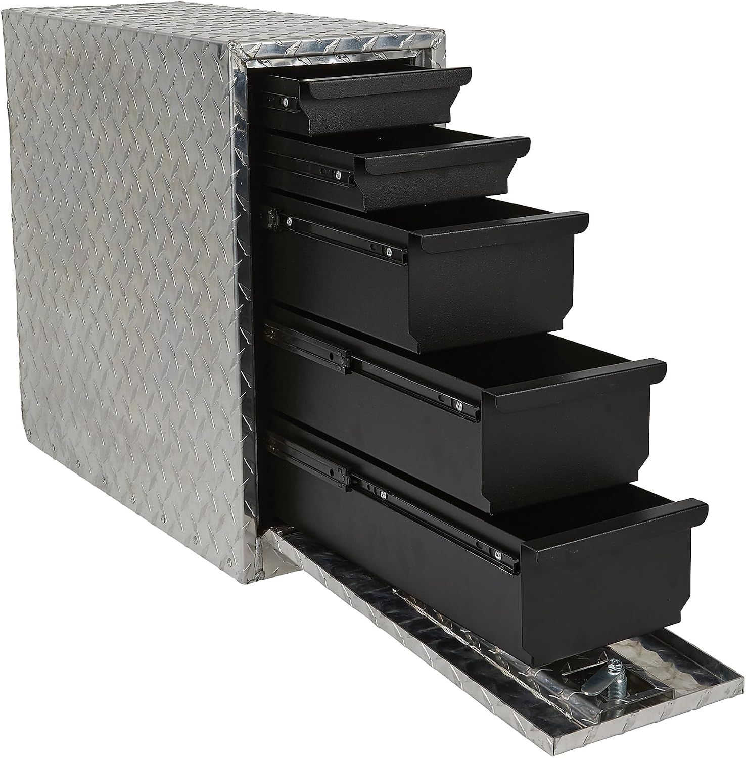 Ironton 5-Drawer Sidebed Storage Truck Box, Aluminum, 20in.–47in.W