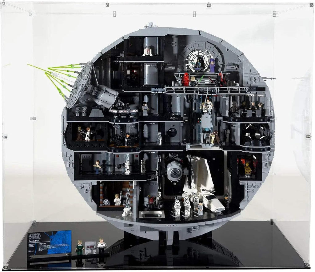 Display Case Compatible with LEGO Set 75419 Death Star UCS – Clear Acrylic Dustproof Showcase for Star Wars Enthusiasts - Set NOT Included