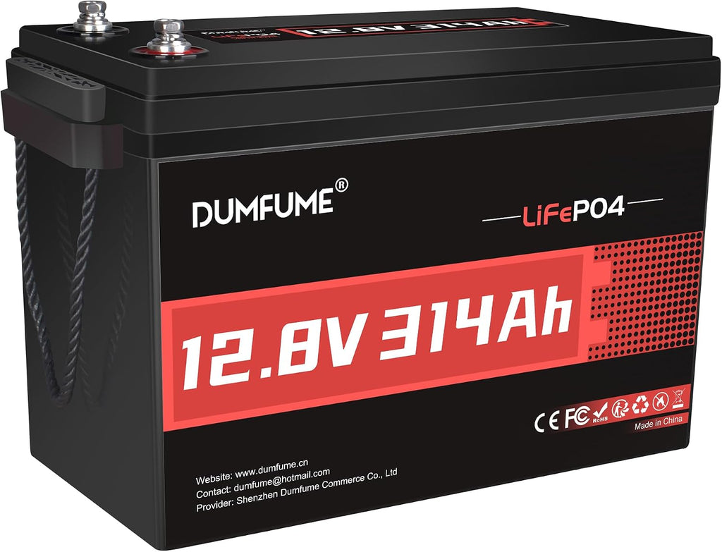 12V 314Ah (300Ah) LiFePO4 Lithium Battery, 200A BMS & 15000+ Cycles, 4.01kWh LiFePO4 Battery with Low Temp Protection, Perfect for RV, Solar, Off-Grid