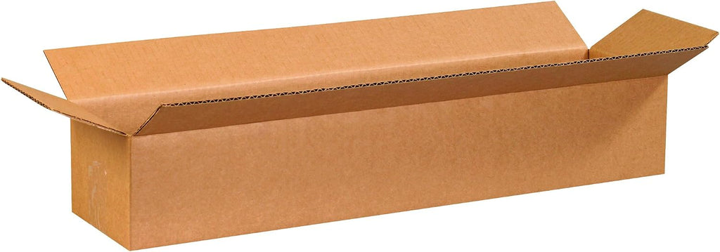 Partners Brand P2464100PK Long Corrugated Boxes, 24' L x 6' W x 4' H, Kraft (Pack of 100)